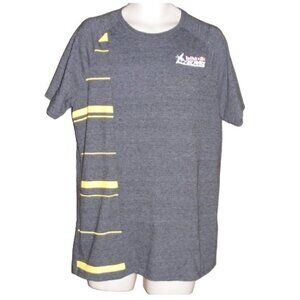 RED BULL Air Race T-shirt, L, Grey/yellow Stripes, Short sleeves, Crew neck